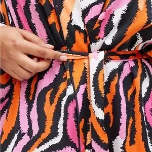 Dvf Target Robe Diane Von Furstenberg | Intimates & Sleepwear | Long Satin Disco Zebra ...